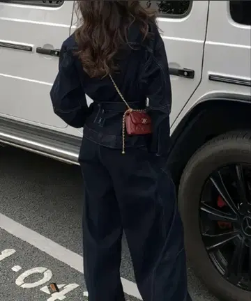 다크 블루 데님 셋업