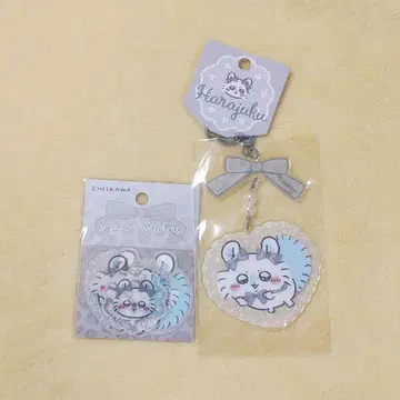치이카와 GO! harajuku 아크릴 키링 스티커 모몽가