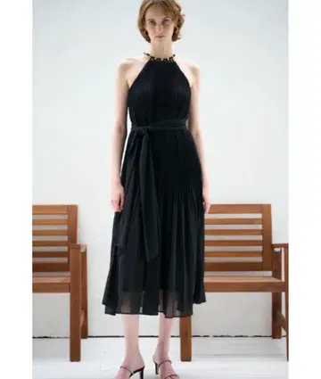 Estella.K Agnes Pleated Long Dress
