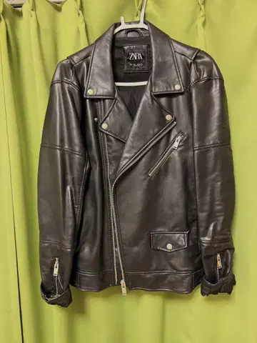 ZARA 블랙 더블 라이더 자켓 L