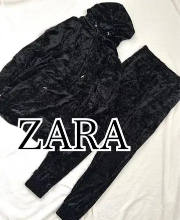 미사용 새상품 ZARA 벨로아 셋업 후드티&팬츠 자라