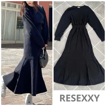 RESEXXY 맨투맨 머메이드 원피스