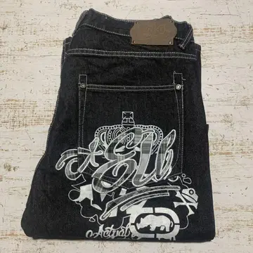 ECKOUNLTD 블랙 배기 데님 w34