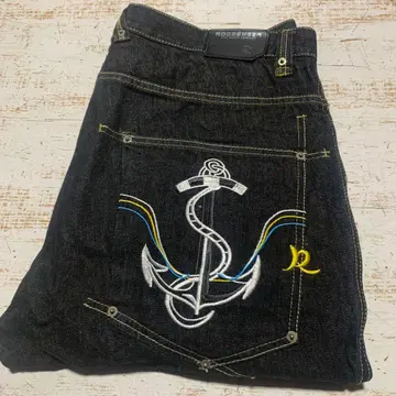 ROCAWEAR 블랙 배기 데님 w40