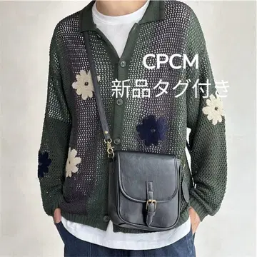 미사용 새상품 CPCM 꽃무늬 메쉬 가디건 L 그린