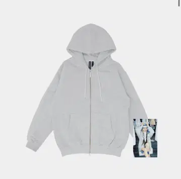 LESSERAFIM Zip-up Hoodie (Melange Grey)