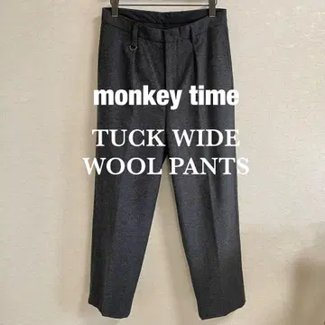 monkeytime 몽키타임 턱 와이드 울 팬츠