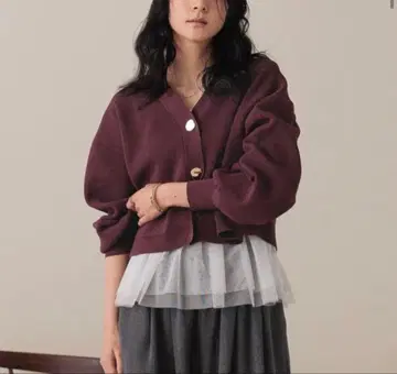 데코 버튼 숏 가디건 로리즈팜 미사용 새상품 이번 시즌 신상