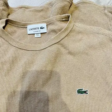 LACOSTE 베이지 와플 T셔츠 US M 라코스테