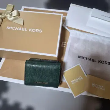 MICHAEL KORS 그린 3단 폴더형 지갑