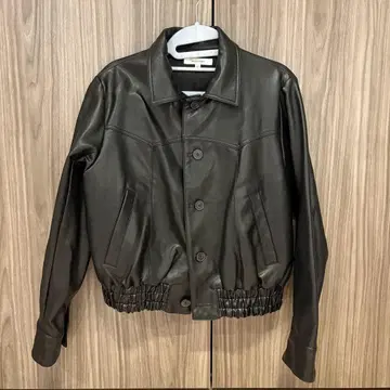 moussy 가죽 자켓 블랙