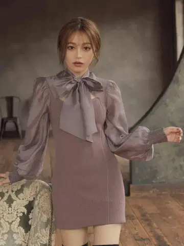 클래시컬 도킹 미니 원피스 다크 핑크