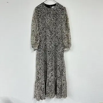 ZARA [XS] 자라 레오파드 원피스 애니멀 프린트 긴팔 캐주얼