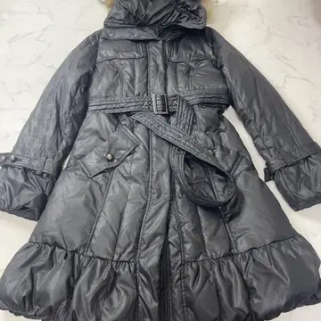 히로타 주식회사 블랙 후드 부착 다운 자켓 코트