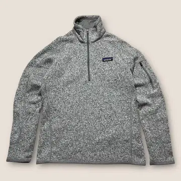 Patagonia 플리스 맨투맨 그레이 하프 지퍼 여성용 M