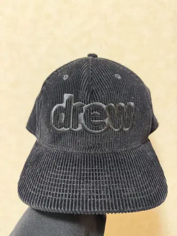 drew 코듀로이 캡 블랙