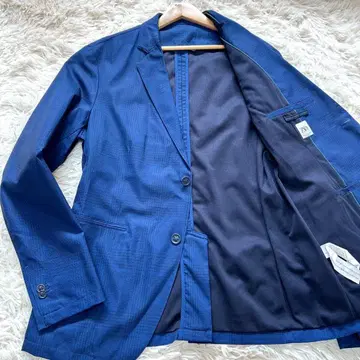 컨디션 최상 자라 ZARA 테일러드 자켓 글렌체크 파랑 XXL