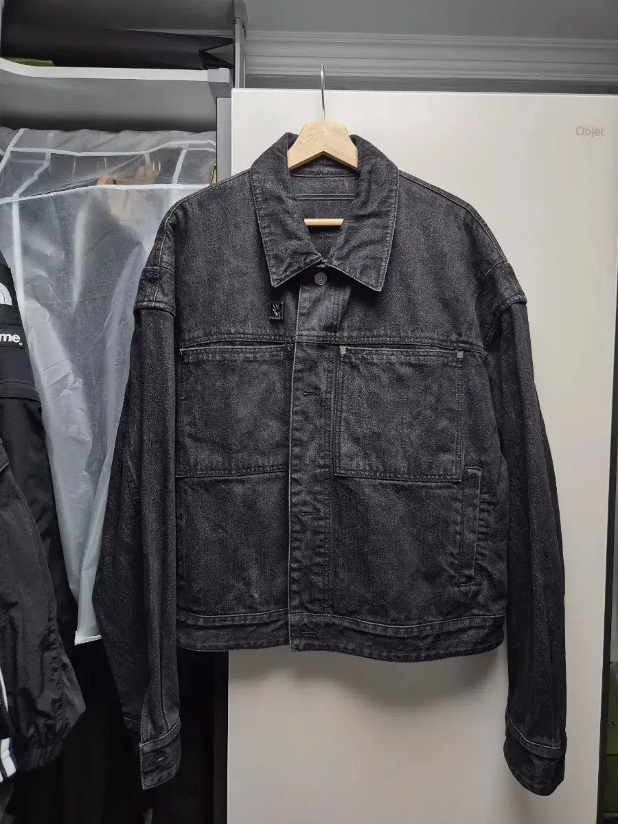 [52] Wooyoungmi Black Denim Cotton Crop Jacket