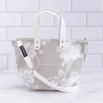 DEAN & DELUCA 플라워 프린트 토트백 그레이 투웨이백