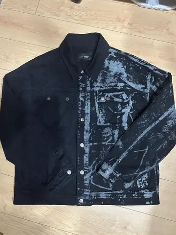 ACW 데님 자켓 블랙/그레이