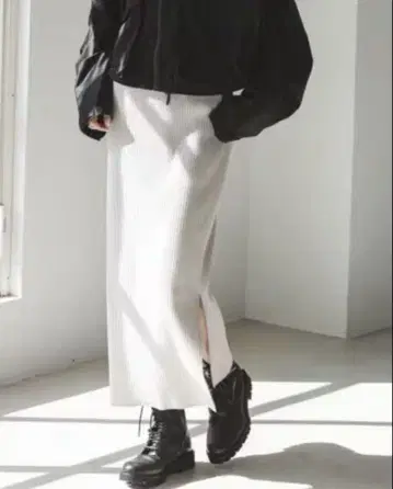 NOBLE 노블 골지 타이트 스커트