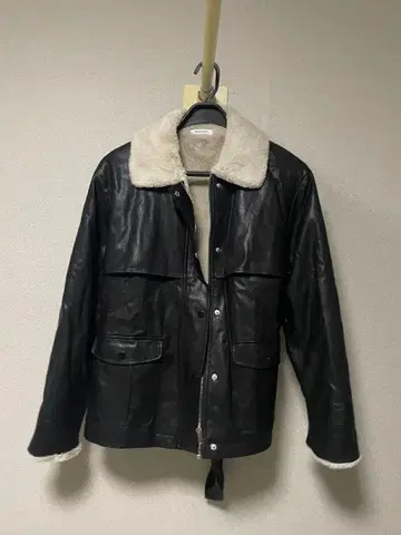 papermoon 퍼 달린 가죽 자켓