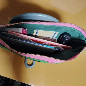 꽃무늬 패브릭 소재 파우치 약 20cm