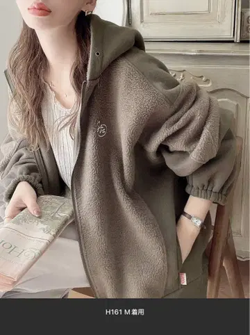 Java 콜라보 풀 집업 절개 오버 사이즈 보아 후드티 클래식 엘프