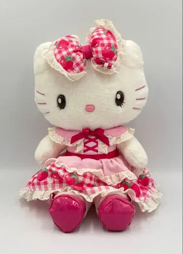 USJ 2018 딸기 무늬 드레스 헬로키티 봉제 인형