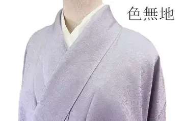 미사용품 이로무지 담자색 겐지향 초화 루즈한 사이즈 기장 157cm