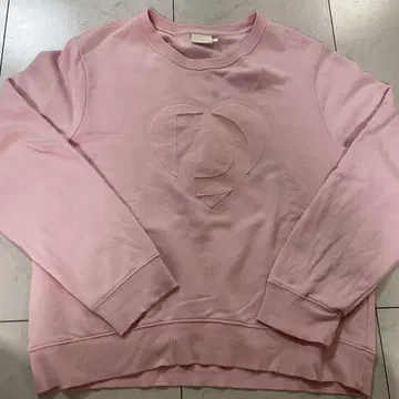 Desigual 핑크 엠보싱 로고 맨투맨 L