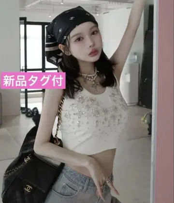 다리치 주얼리 리브 슬리브리스 상의