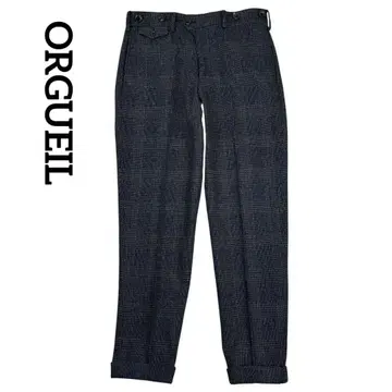 ORGUEIL 오르게이유 글렌체크 울 트라우저 팬츠 새상품급