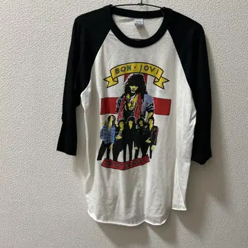 Bon Jovi 래글런 T셔츠 L made in usa 빈티지