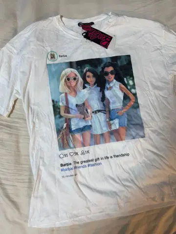 ZARA 바비 T셔츠 인스타 M