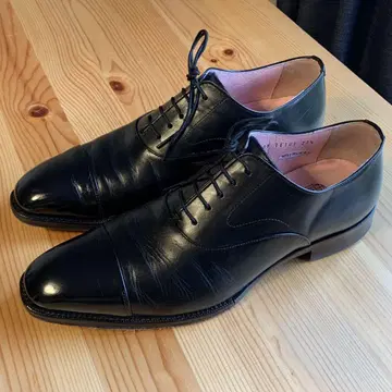 토모에 일본제 가죽 비즈니스 슈즈 스트레이트 팁 25.5cm