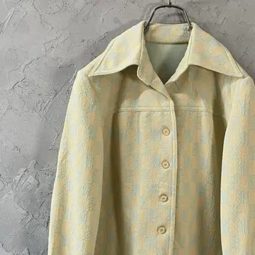 빈티지 자켓 풀버튼 더블 포켓 베이지 스카이블루 LO18