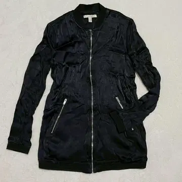 자라 ZARA 블루종 미디 기장 집업 MA-1 점퍼 M