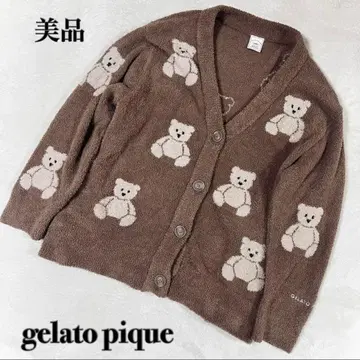 새상품급 gelato pique 젤라또피케 베어 자카드 가디건 F
