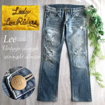[ 레어 ] Lee 데님 스트레이트 27 데미지 가공 빈티지 가공