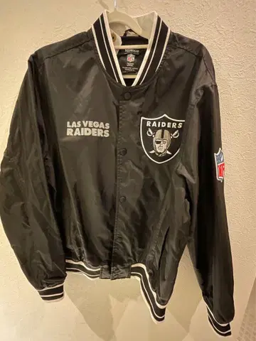 RAIDERS 블랙 바시티 자켓 NFL 공식