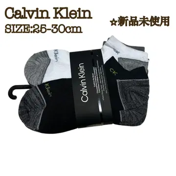 [ 새상품 ] 캘빈클라인 남성용 삭스 6족 CK 로고 블랙 그레이 화이트