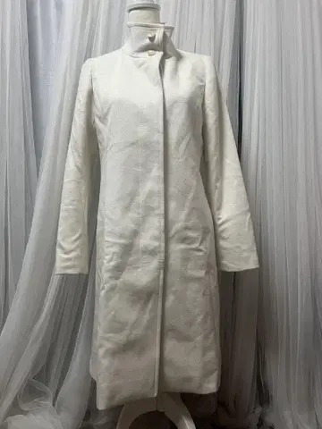 [ 중고 ] 자유구 롱 코트 화이트 여성용 코트 화이트 size38