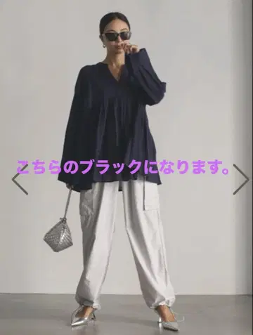 Cotton Gauze Flare Shirt 블랙