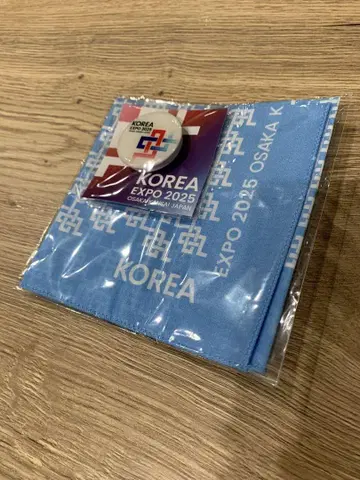 오사카 만박 한국관 KOREA EXPO 2025 손수건과 캔뱃지 세트