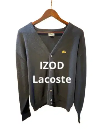 80s IZOD Lacoste 네이비 가디건 얇은 소재 USA제