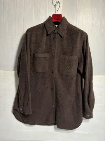 [새상품급] 비브로스 블루 기모 셔츠 모헤어 짙은 갈색