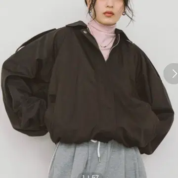 HANNE 집업 숏 트렌치코트 블랙 미사용 새상품