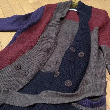 ANREALAGE 멀티 컬러 니트 가디건