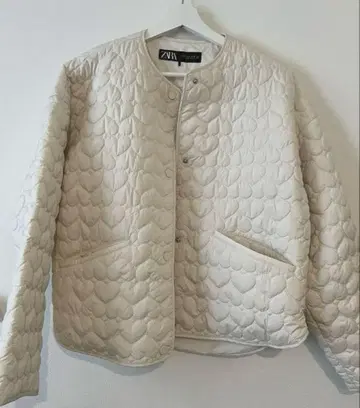 ZARA 하트 퀼팅 다운 자켓